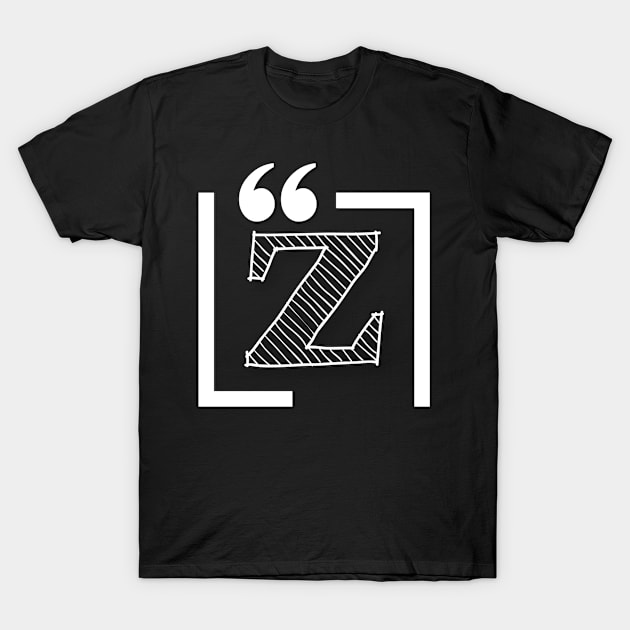 Letter Z: Monogram Initial letter z T-Shirt by EightBats